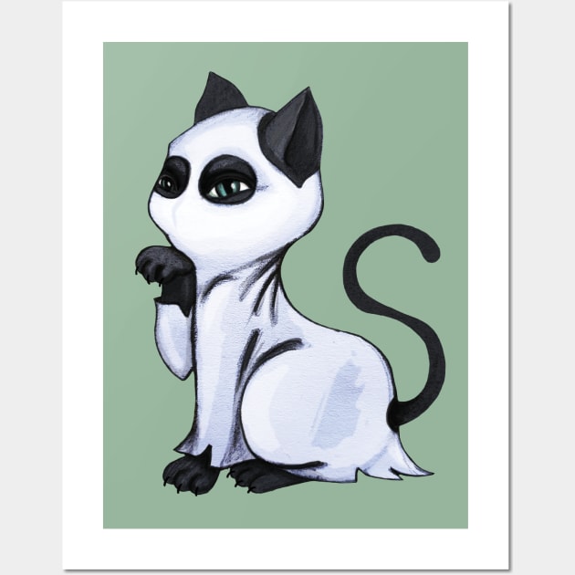 Ghost cat Wall Art by Raluca Iov